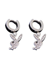 1Pair Rabbit Pendant Earrings