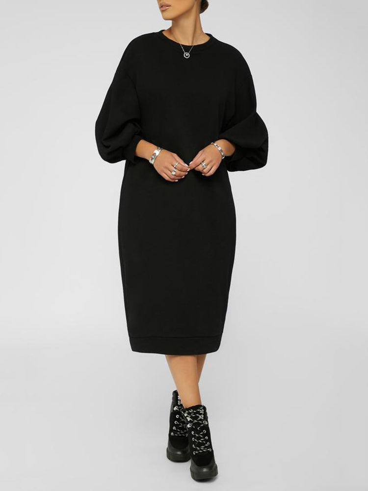 Three-Quarter Sleeve Midi Dresses