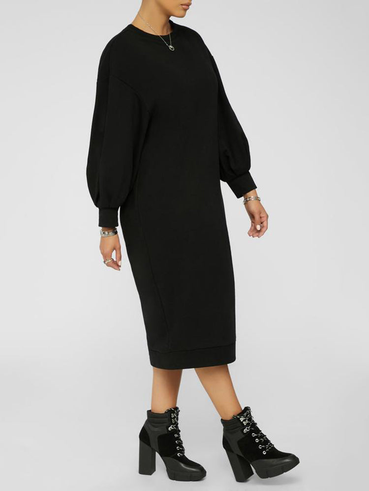 Three-Quarter Sleeve Midi Dresses