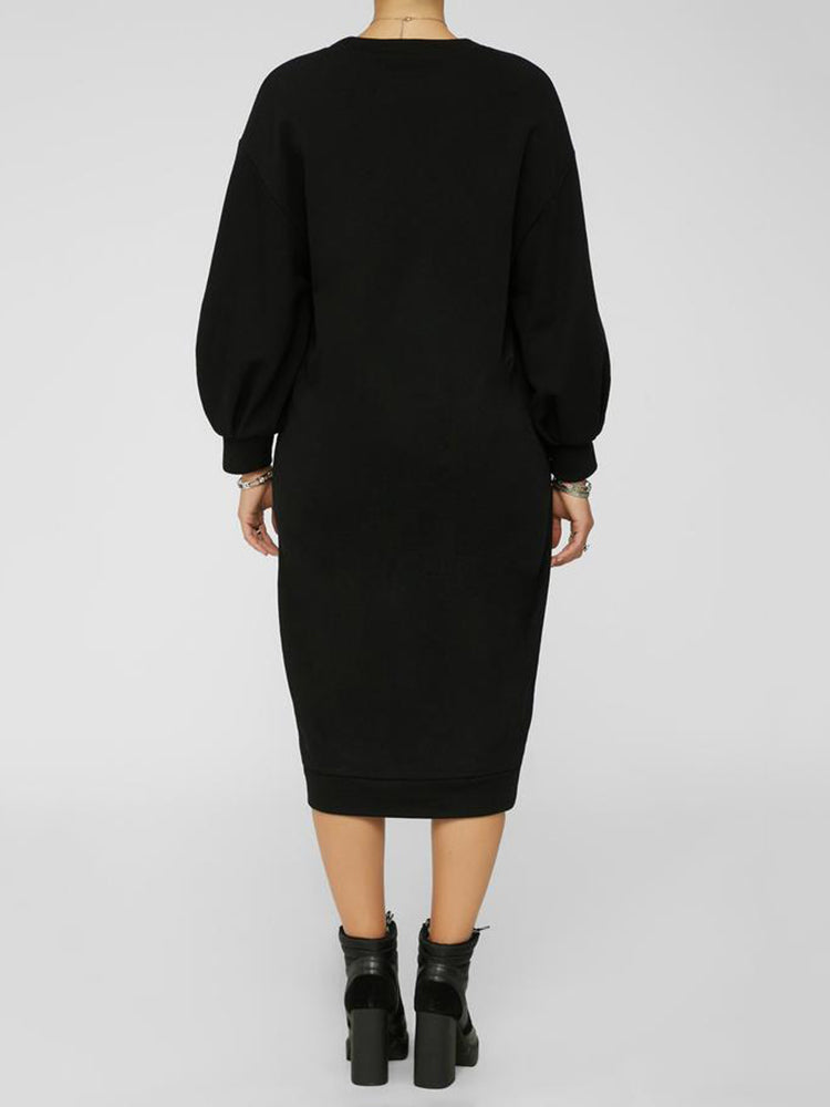 Three-Quarter Sleeve Midi Dresses