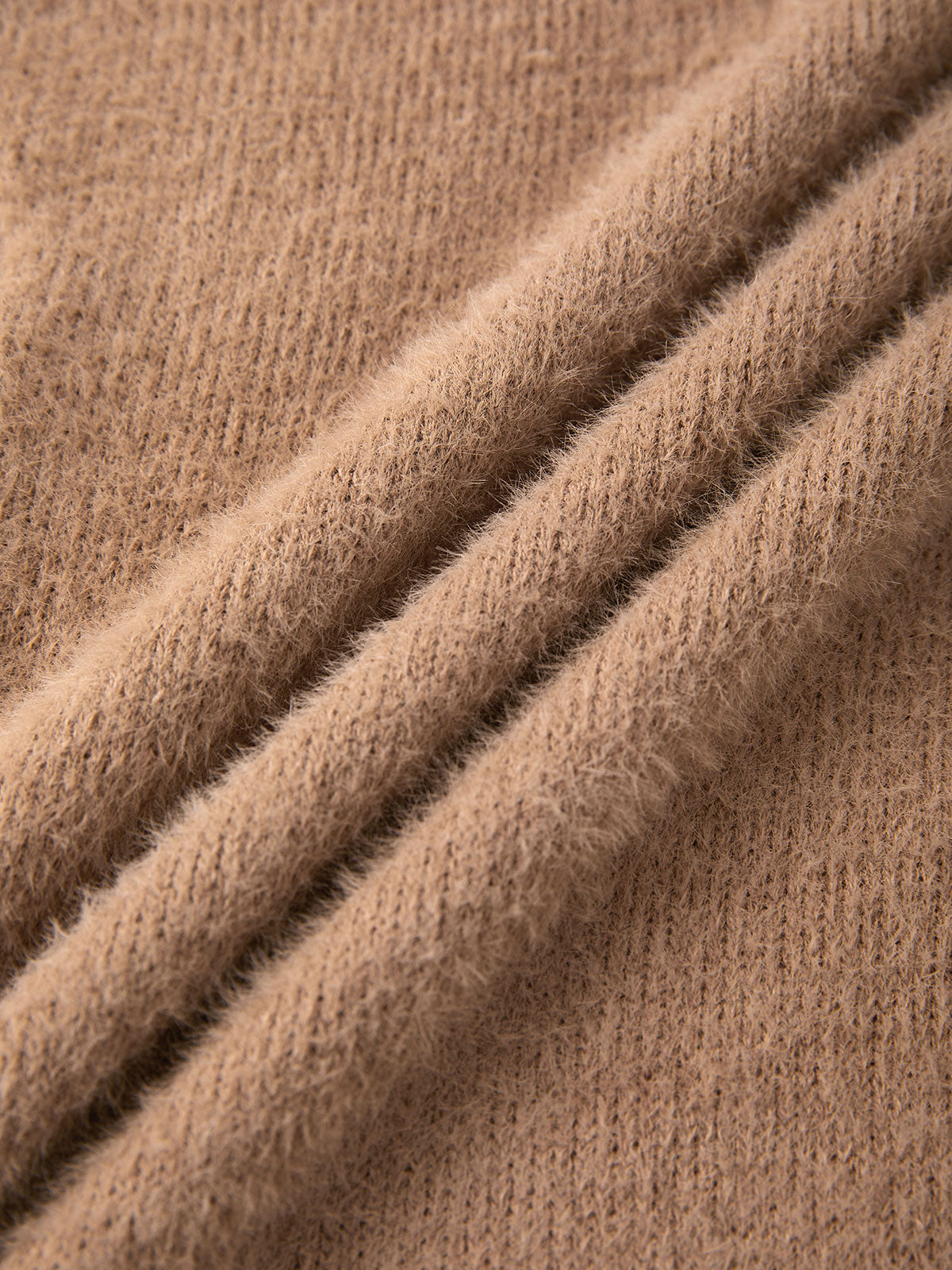 Solid Fuzzy Sweater Dresses