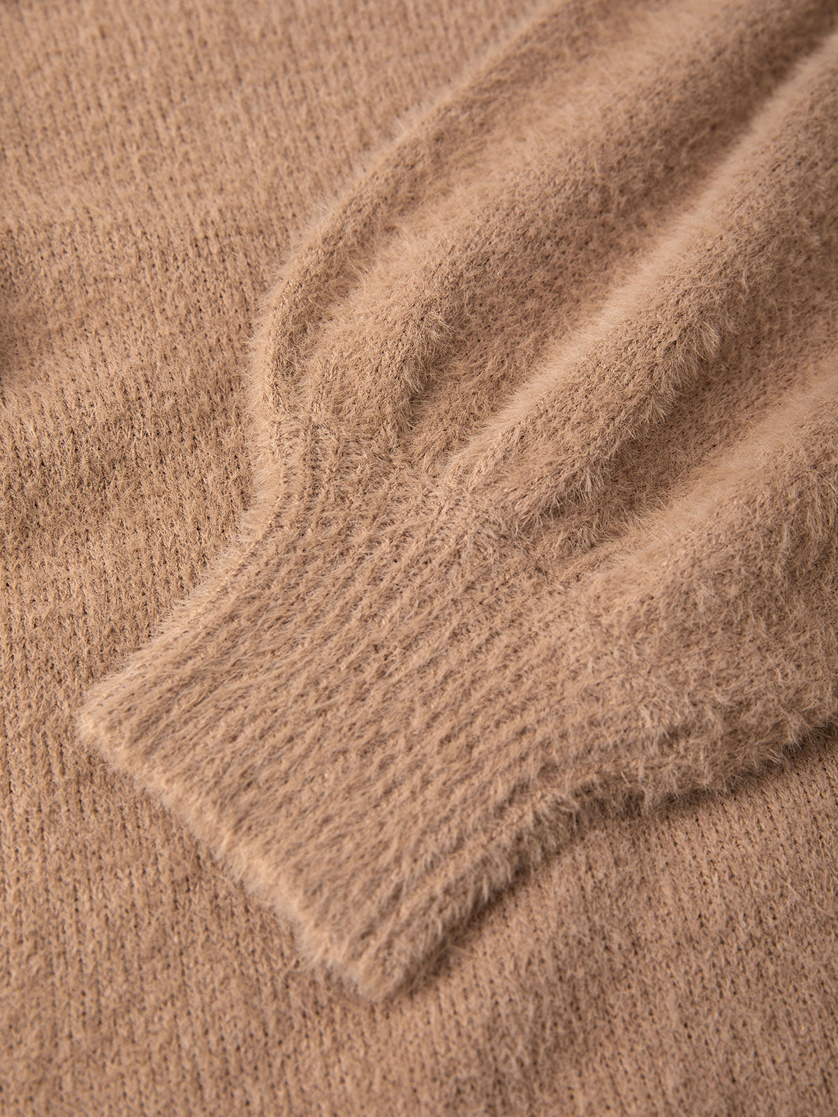 Solid Fuzzy Sweater Dresses