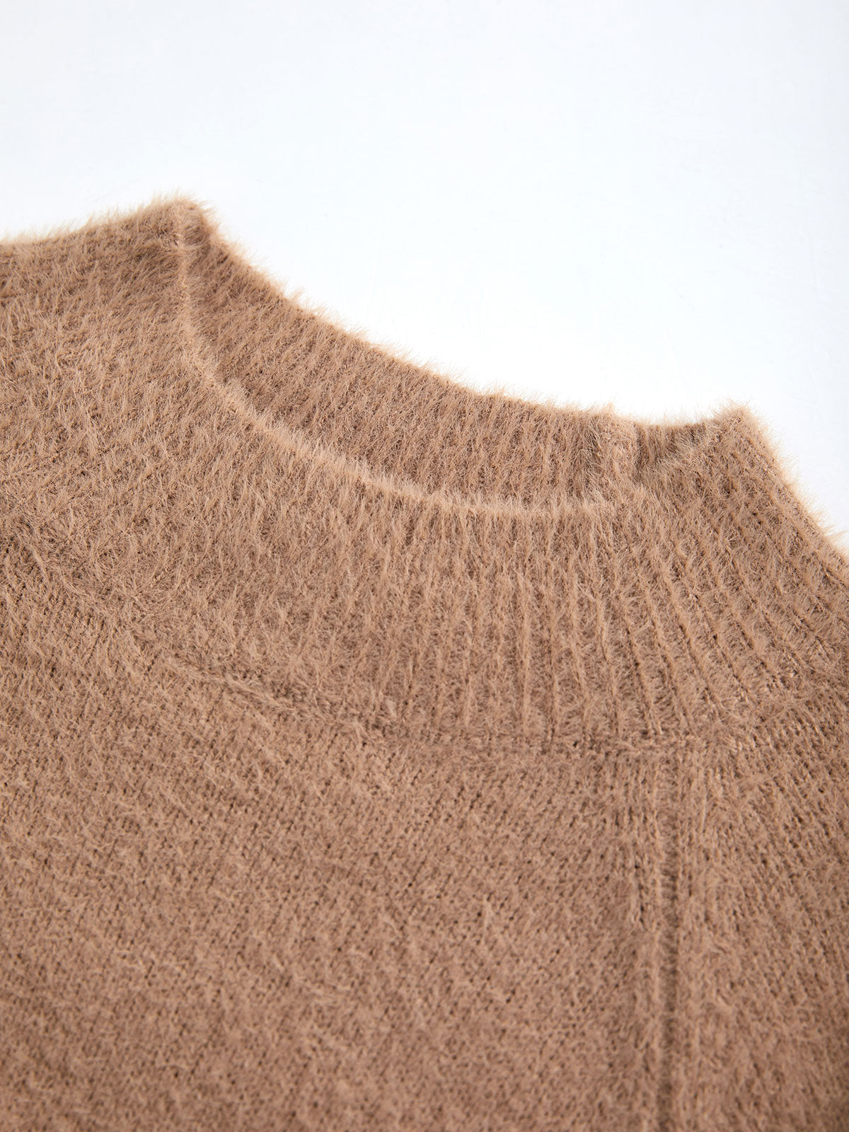 Solid Fuzzy Sweater Dresses