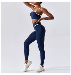 Color Block Sports Bra & Leggings Set