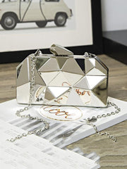 Uneven Metal Box Bag