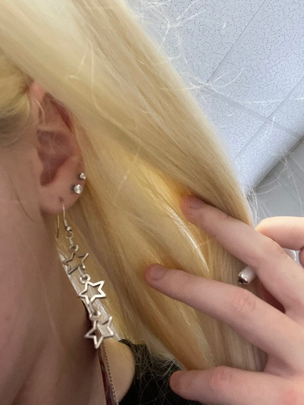 Hollow Out Star Drop Earrings