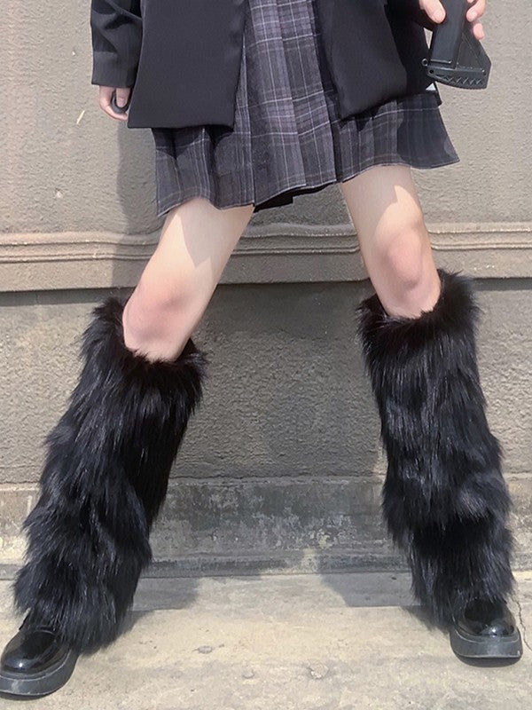 Punk Faux Fur Leg Warmer