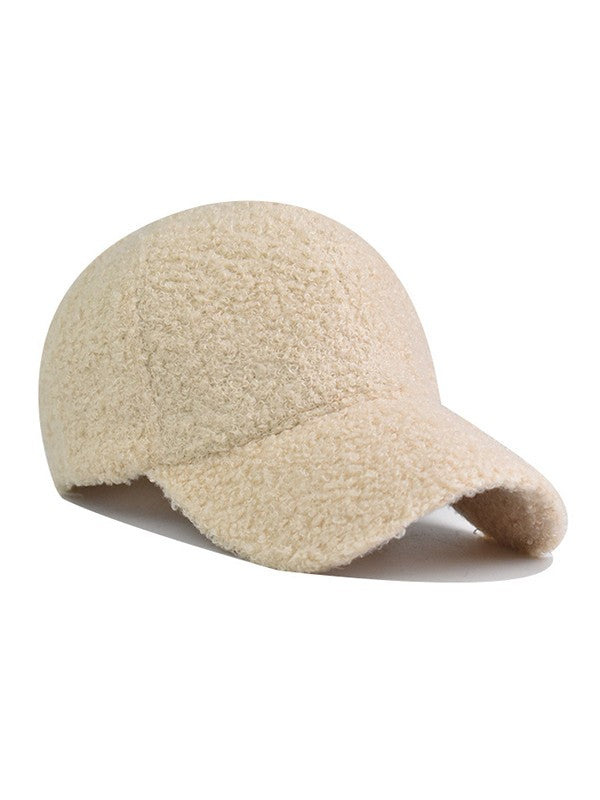Solid Color Warm Fleece Baseball Cap