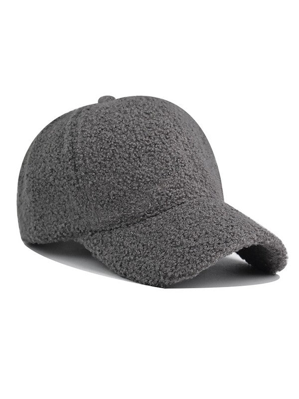 Solid Color Warm Fleece Baseball Cap