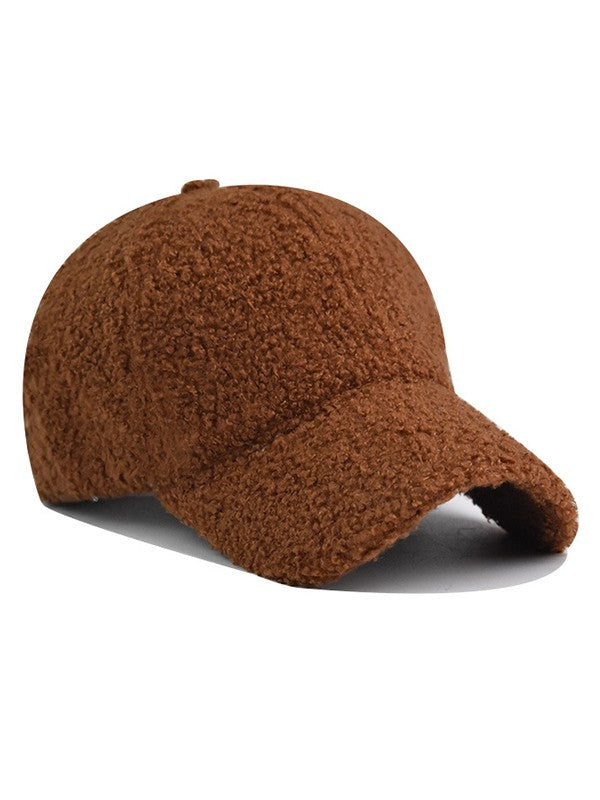 Solid Color Warm Fleece Baseball Cap