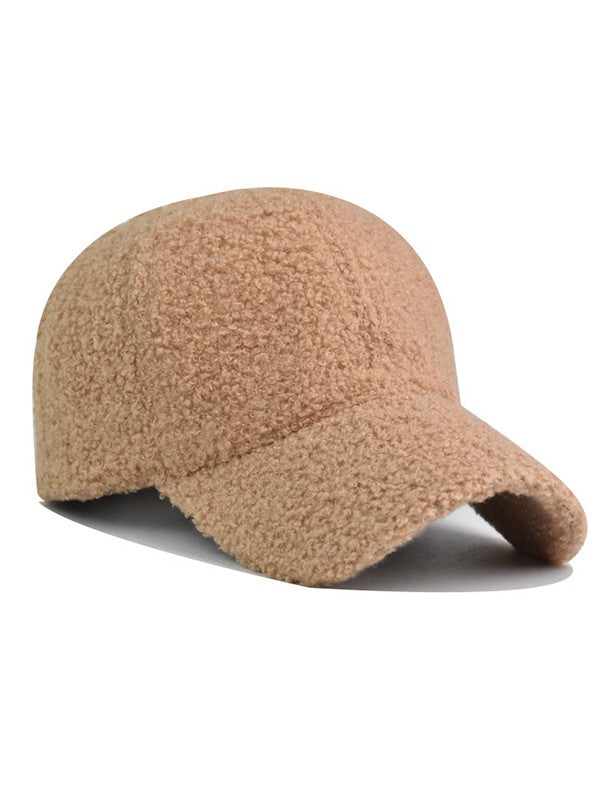 Solid Color Warm Fleece Baseball Cap