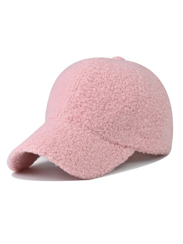 Solid Color Warm Fleece Baseball Cap