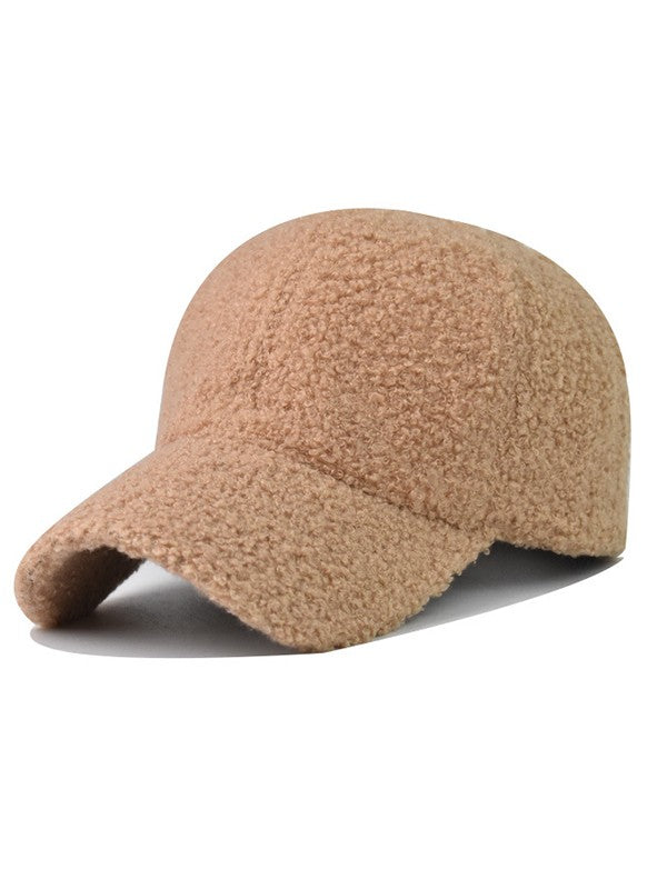 Solid Color Warm Fleece Baseball Cap