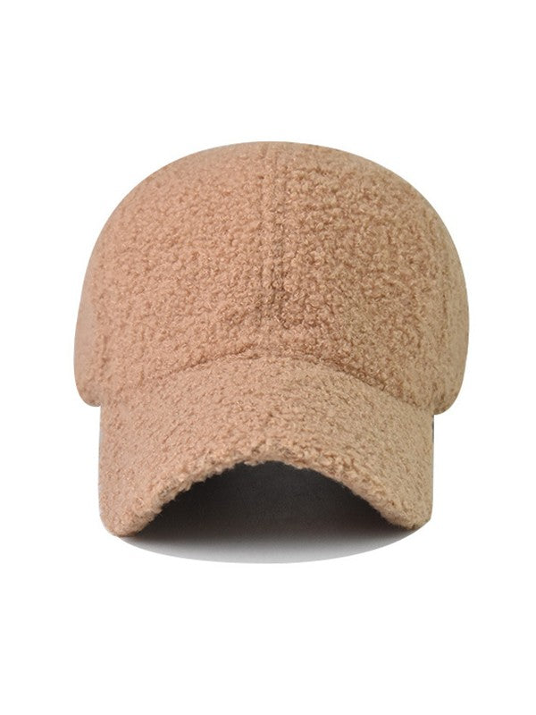 Solid Color Warm Fleece Baseball Cap