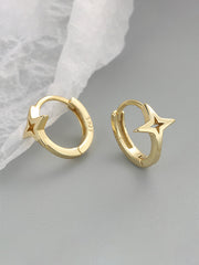 Hollow Out Star Hoop Earrings