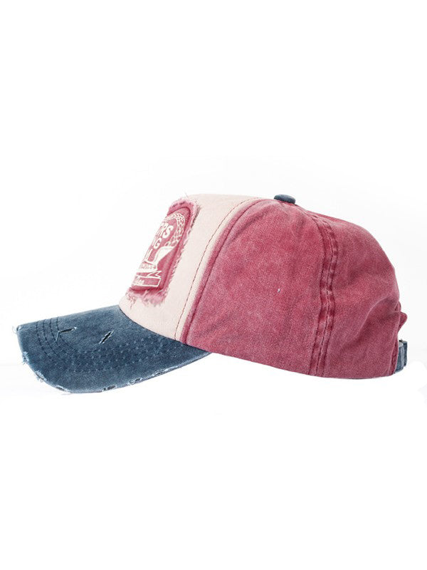 Vintage Patchwork Distressed Baseball Cap