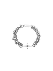 Double Layered Tag Star Charm Bracelet