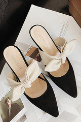 Bow Heels Mules