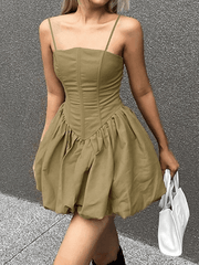 Corset Detail Bubble Mini Dresses