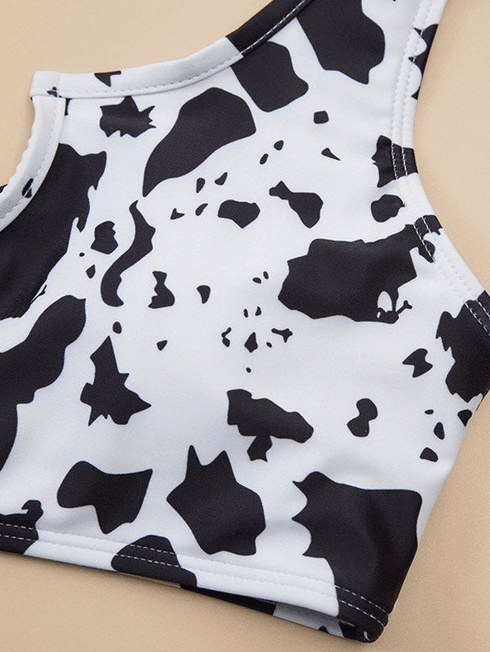 Cow Print Bikini Set
