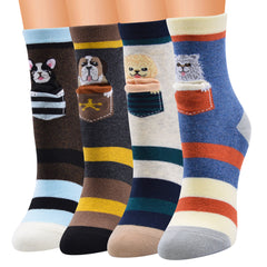 Womens Cotton Pattern Design Ankle Socks (5 Pairs)