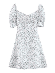 Ditsy Floral Short-Sleeve Mini Dresses