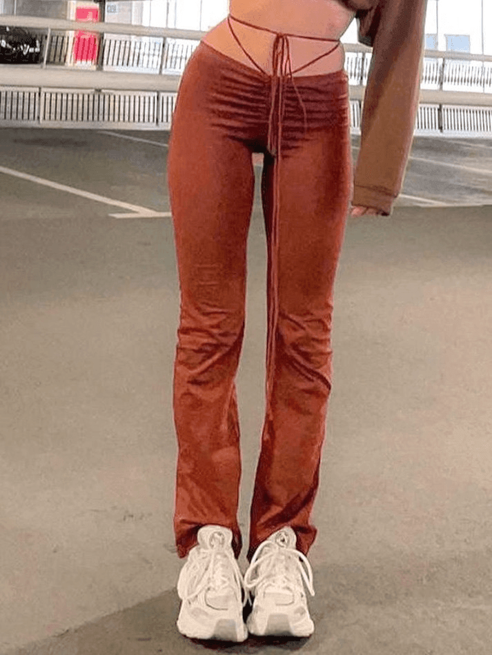 High Rise Flare Leg Pants