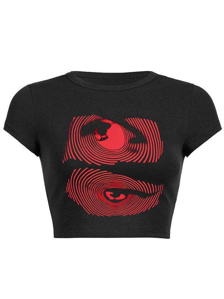 Eye Print Baby Crop Top