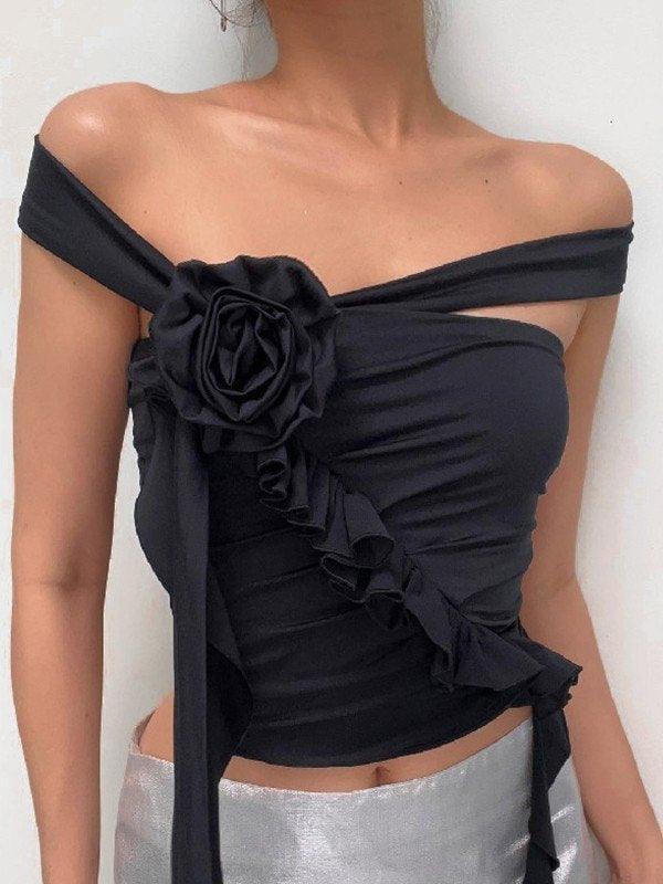 Floral Embellish Bandeau Top