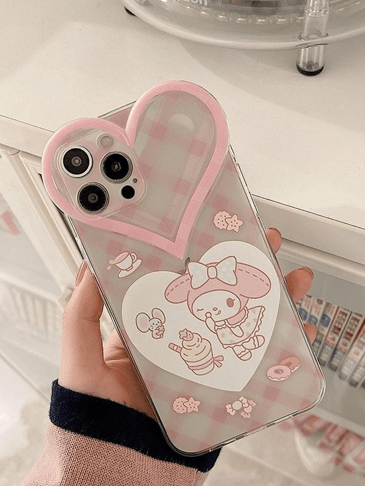 Heart Decor Cartoon Iphone Case