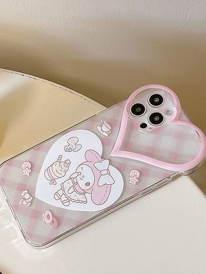 Heart Decor Cartoon Iphone Case