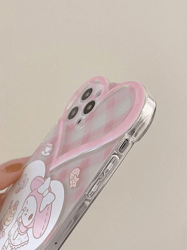 Heart Decor Cartoon Iphone Case