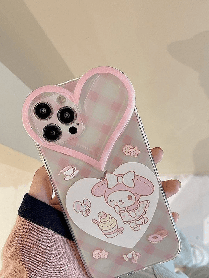 Heart Decor Cartoon Iphone Case