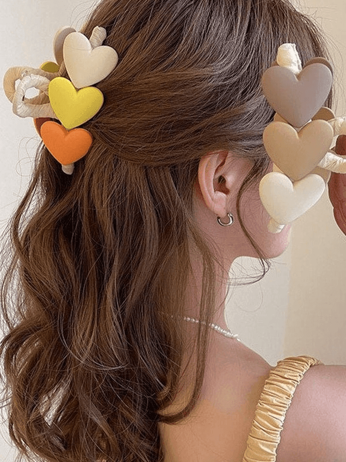 Heart Decor Large Hair Claw