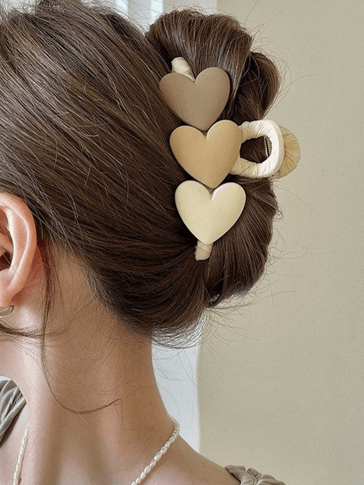 Heart Decor Large Hair Claw