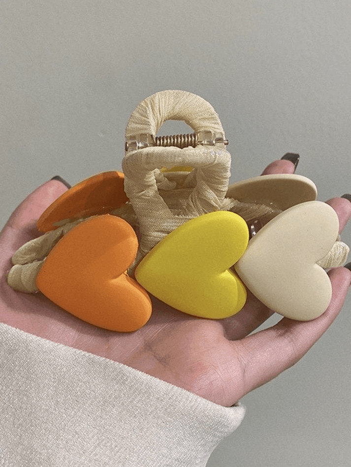 Heart Decor Large Hair Claw