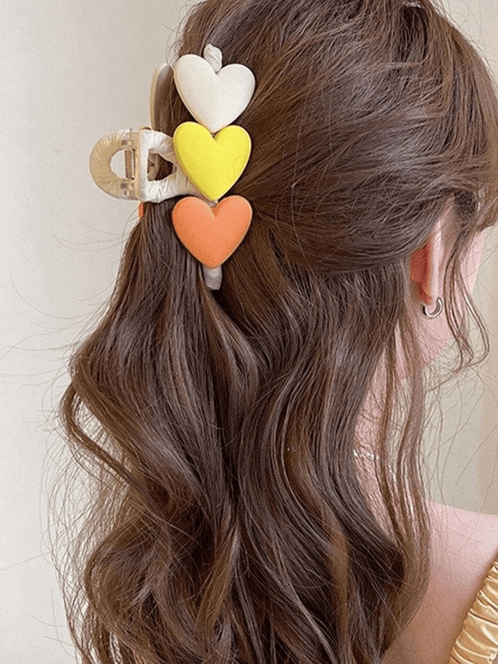 Heart Decor Large Hair Claw