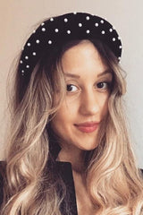 Velvet Pearl Matador Padded Headband,