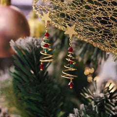 Women's  Design Colorful Christmas Tree Earrings