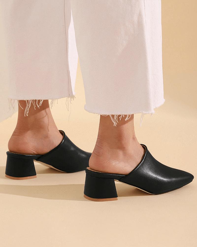Women's Casual Daily Chunky Heel Clogs