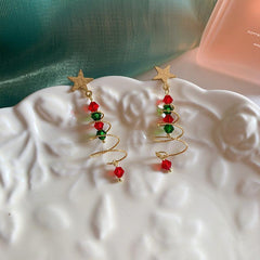 Women's  Design Colorful Christmas Tree Earrings