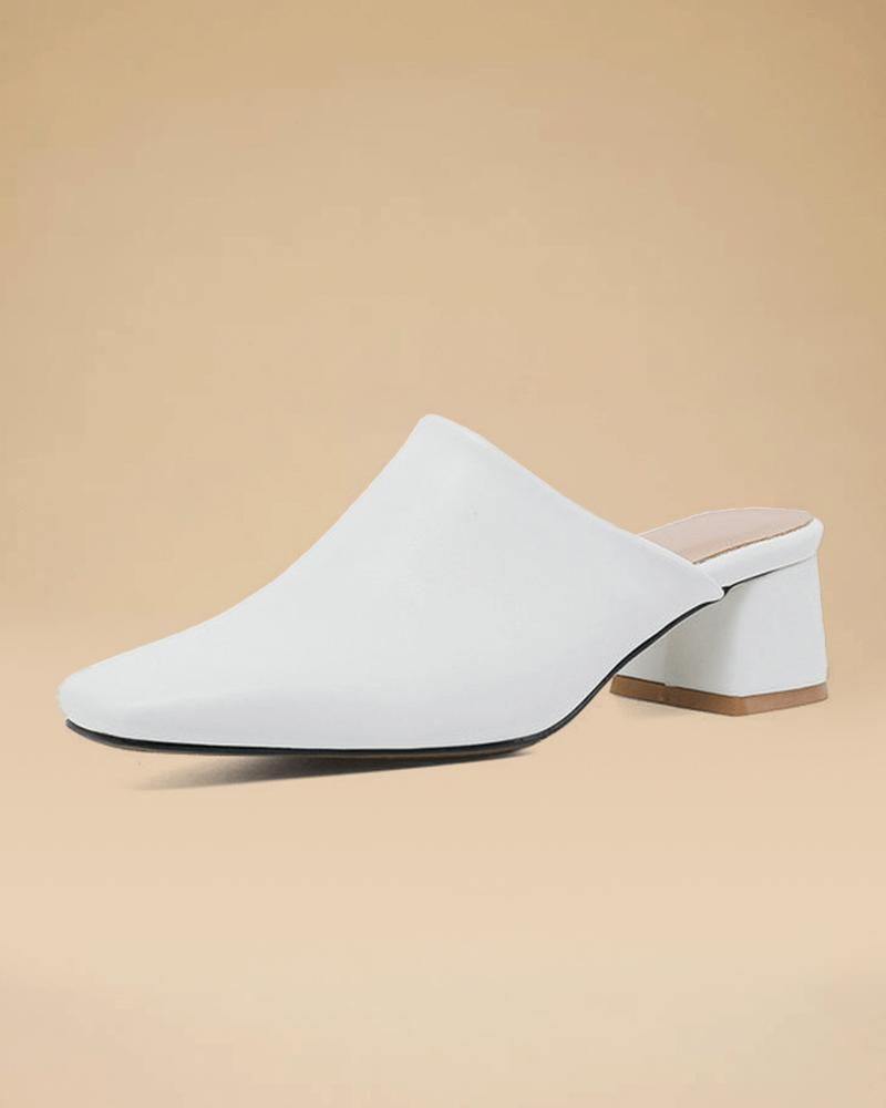 Women's Casual Daily Chunky Heel Clogs