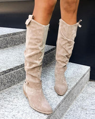 Women's Casual Daily Comfy Zipper Flat Boots