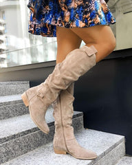 Women's Casual Daily Comfy Zipper Flat Boots