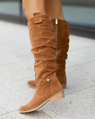 Women's Casual Daily Comfy Zipper Flat Boots