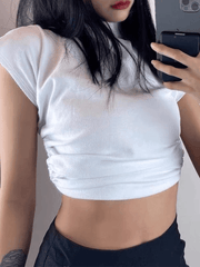 Lace Up Short Sleeve Top