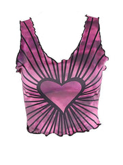 Lettuce Edge Love Crop Tank Top