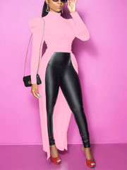 Ruched High-Low-Hem Top