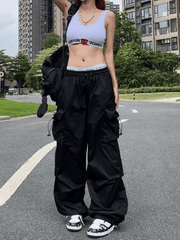 Ruched Baggy Cargo Pants