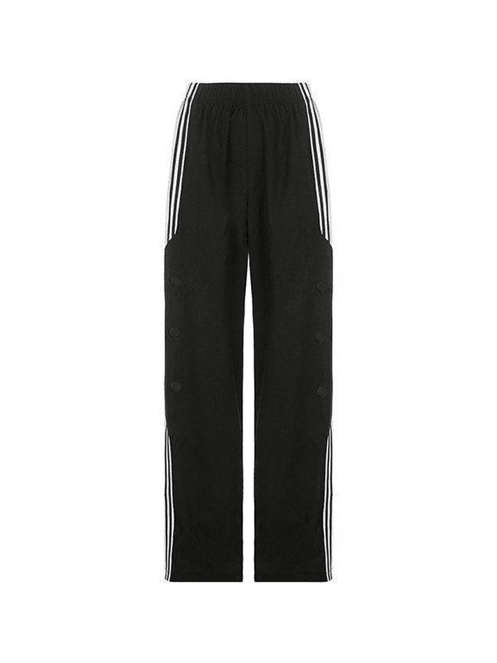 Side Stripe Casual Baggy Pants